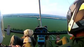 Учебный полет на дельталете с инструктором .