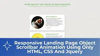 Responsive Landing Page Object Scrollbar Animation Using Only HTML, CSS And Jquery || WebMode