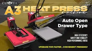 A3 HEAT PRESS MACHINE (15x18") AUTO-OPEN + DRAWER TYPE