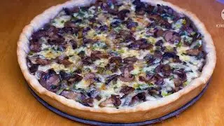 ПИРОГ С ГРИБАМИ И СЫРОМ / ОЧЕНЬ ЛЕГКИЙ РЕЦЕПТ ТЕСТА