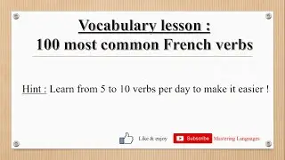 100 Most Common Verbs In French