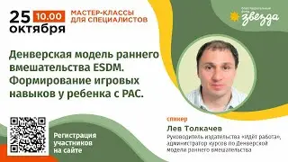 Мастер-класс. Денверская модель раннего вмешательства ESDM. Формирование игровых навыков.