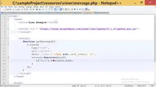 Laravel PHP Framework - Advanced |  More on Ajax