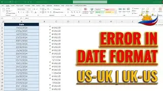 Error in Date Format  | Excel Tagalog