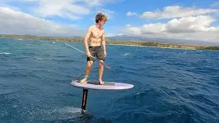 Downwind Foiling in Clear Blue Water