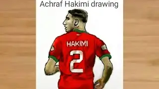 How to draw Achraf Hakimi back side Jersey | Achraf Hakimi back side drawing | Achraf Hakimi drawing