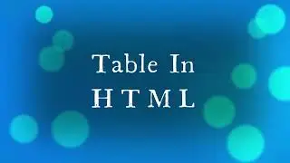 HTML table tag