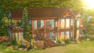 FAMILY LAKE HOUSE 🏞 | N0 CC | Stop Motion Build | The Sims 4 | Windenburg | Speed Build | Machinima