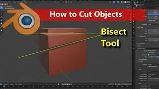 How to Cut  Mesh Object with Bisect Tool in  Blender Straight Angled Cut Half