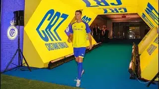 لحظة دخول كريستيانو رونالدو ملعب النصر The moment Cristiano Ronaldo entered Al-Nasr club stadium