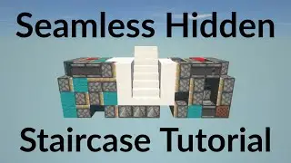 Minecraft Java | Seamless 2 Wide Hidden Staircase Tutorial (192 Blocks)