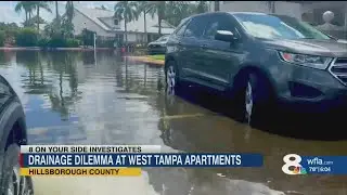 Drainage dilemma in a West Tampa Apartment complex prompting neighbors to turn to 8 On Your Side