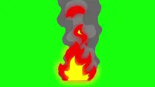 Campfire Burning Loop 🔥 (Green Screen) | Cartoon Fire Animation Overlay | 