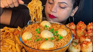 Eating 2x🔥Spicy Ramen Noodles, Masala Pasta, Spicy Panipuri | Spicy Food Challenge | Korean Noodles