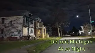 Detroit, Michigan | Hoods At Night Drive 4k