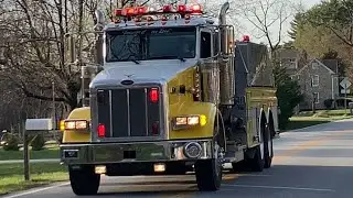 Hereford Volunteer Fire Company Tanker 446 Responding to an 8 Alarm Brush Fire 04/04/23