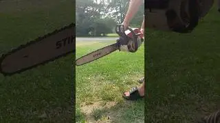 Stihl 034 AV Super from 1985!  #stihl #shorts #waylonsworld #chainsaw
