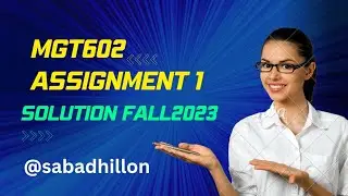 MGT602 Assignment Solution Fall2023| MGT602 Assignment 1 Solution 2023|