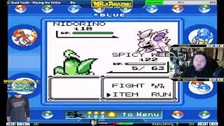 Weepinbell evolves without Leaf Stone (Pokemon Blue)