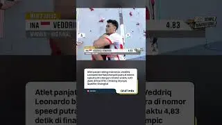 Atlet panjat tebing Indonesia, Veddriq Leonardo Juara IFSC Climbing Olympic Qualifier Shanghai