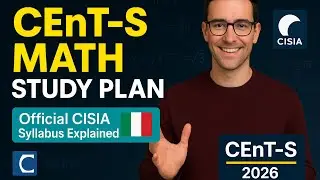 CEnT-S New Entrance Exam for Italian Universities in 2026 | Complete Math Study Plan