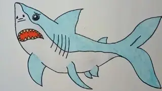 How to draw a shark #howtodraw #artforkidshub
