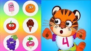 Kids Learn Math and Numbers with Funny Food - Fun Educational Games