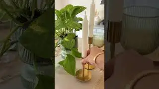 Summer Table Decor Refresh: Natural Gold and Green Tablescape Ideas #shorts #tabledecor #tablescape