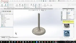 How to design Engine valve in solidworks