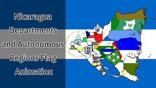 Nicaragua Departments and Autonomous Regions Flag Animation