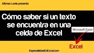 Cómo saber si un texto se encuentra en una celda de Excel