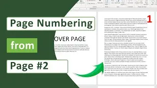 Start Page Numbering from Page 2 in MS Word
