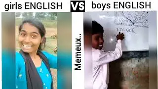 girls ENGLISH vs boys ENGLISH 😂😂 #memes #boysvsgirls #memeux funny videos