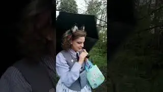 blue outfit and nature asmr