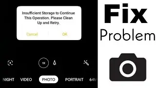 insufficient storage to continue this operation please clean up and retry