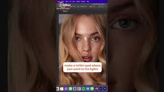 How to make the lights on your nose, lips and cheek?