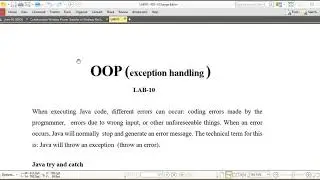 Exception Handling and File Handeling with JavaOOP