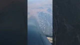 Суперджет Москва-Астрахань авиакомпания Россия (11 декабря 2022 года) полёт над дельтой Волги