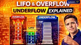 LIFO Principle Explained: Stack Data Structure, Overflow & Underflow (EASY DSA)