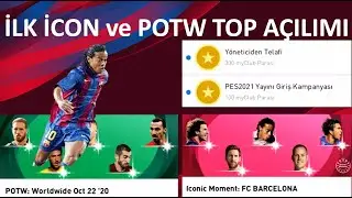 SEZONUN İLK POTW ve ICON TOP AÇILIMI ! PES 2021 MOBILE (HAYALLER MBAPPE/RONALDINHO) GERÇEKLER ?