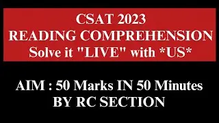 Reading Comprehension Masterclass & Ultimate Strategy with UnderStand UPSC Satyam Jain