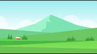 Country Side- Village Landscape Vector Illustration Speed Art- Adobe Illustrator