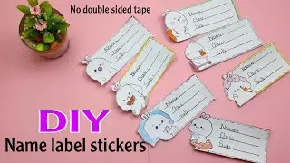 how to make name labels for books | diy name labels for school | how to make stickers