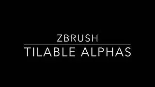 ZBrush - Tilable Alphas & Textures