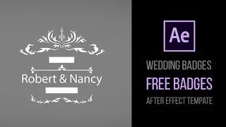 Free Badges - Wedding 01 (Ater Effect Template)