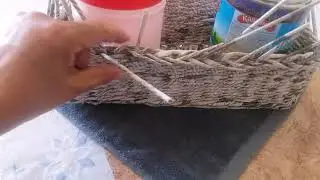 Загибка коса в три этапа. Плетение из газетных трубочек