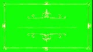 Beautiful golden square green screen effect #2