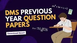 DMS(VTU) Previous Year Question Papers || @SK22257 || Download Now