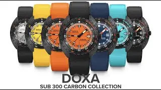 Bright candy dials meet carbon fibre in the new DOXA SUB 300 Carbon range