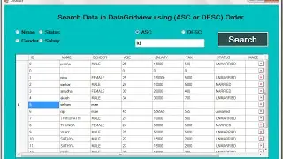 Search Datagridview ASC or DESC Order MANUALLY in .net